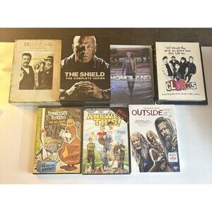 7 Different DVD Series, "Deadwood, The Shield, & The Homeland" & More!